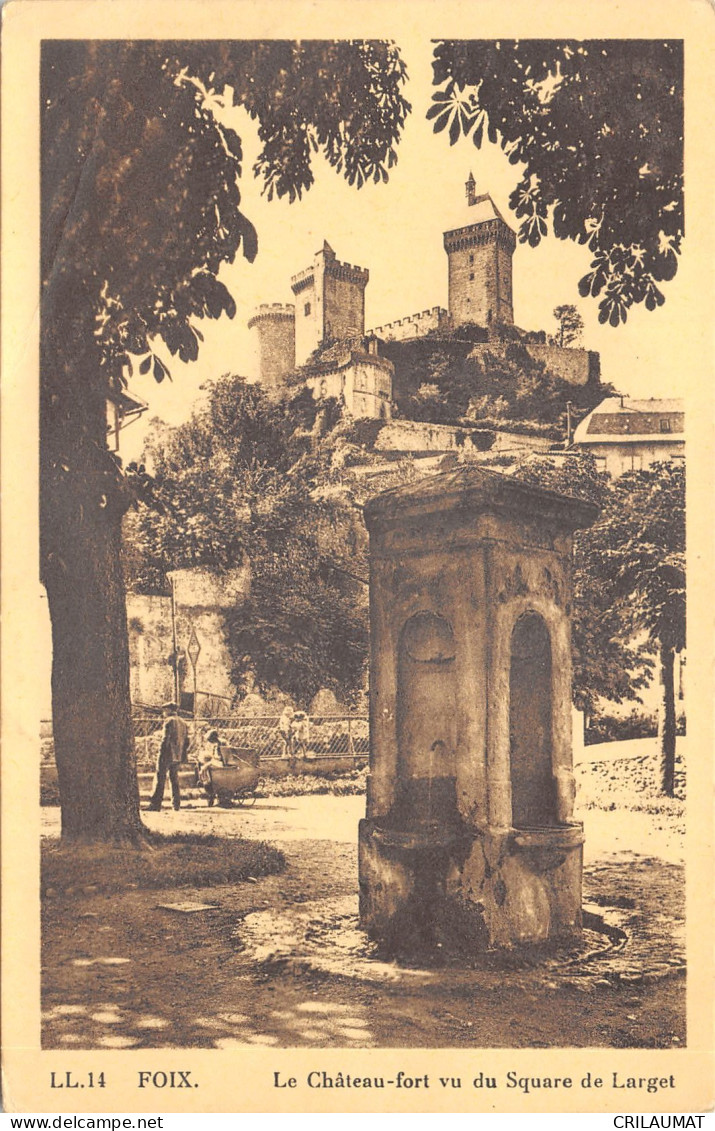 09-FOIX -SQUARE DE LARGET-LE CHÂTEAU FORT-N T6017-H/0221 - Foix