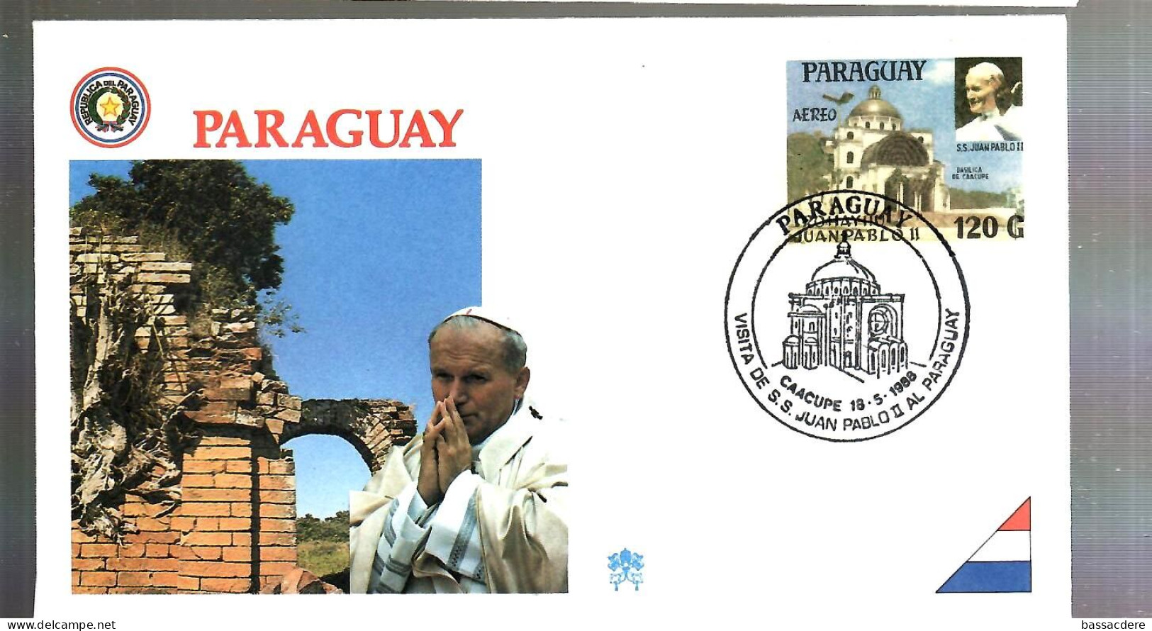 79618 - 6  Enveloppes  Pour Le Voyage Du Pape JEAN PAUL  II - Paraguay