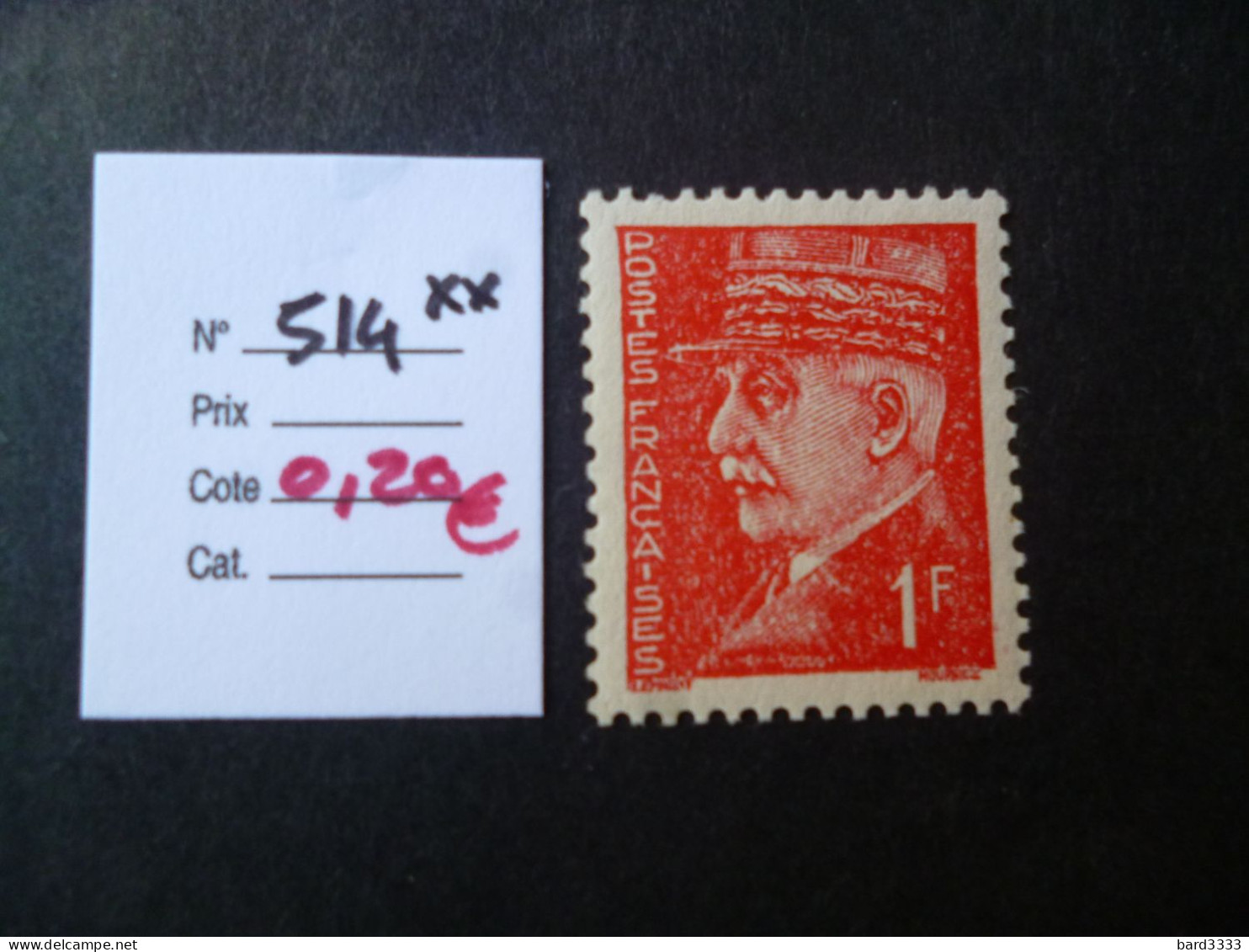 Timbre France Neuf ** 1941  N° 514 Cote 0,20 € - Neufs