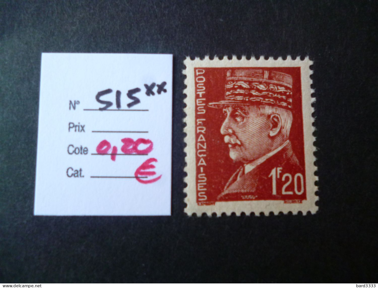 Timbre France Neuf ** 1941  N° 515 Cote 0,20 € - Nuovi