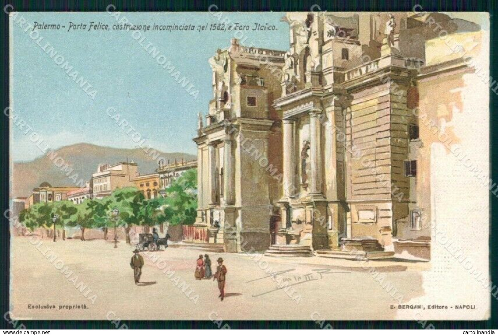 Palermo Città Porta Felice Foro Italico Cartolina RB9624 - Palermo