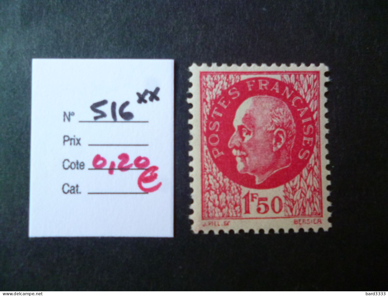 Timbre France Neuf ** 1941  N° 516 Cote 0,20 € - Nuovi