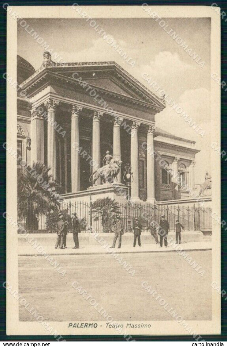 Palermo Città Teatro Massimo PIEGHINA Cartolina RB9600 - Palermo