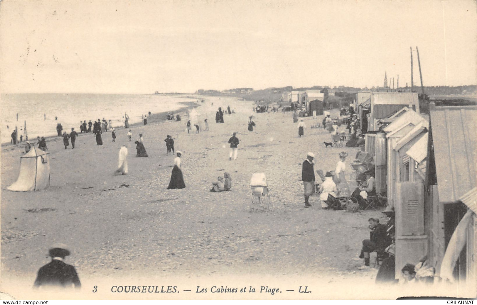 14-COURSEULLES SUR MER-LES CABINES SUR LA PLAGE-N T6018-F/0335 - Courseulles-sur-Mer