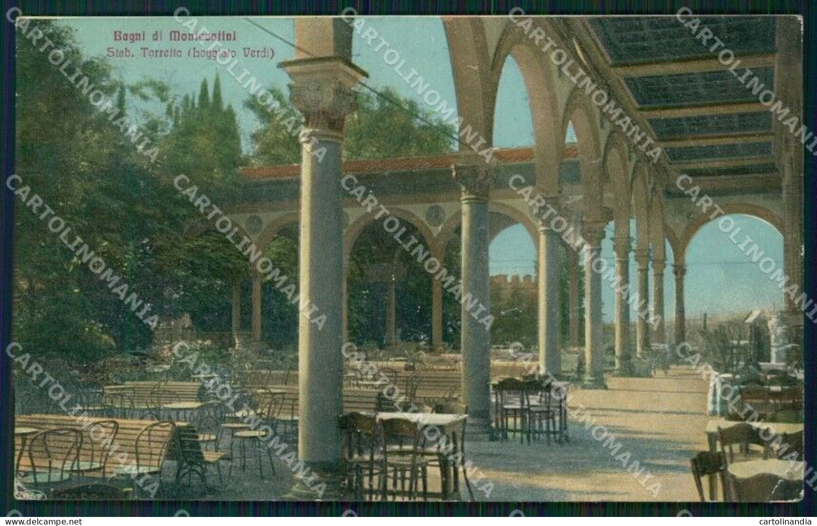 Pistoia Montecatini Stabilimento La Torretta Alterocca 7052 Cartolina WX1924 - Pistoia