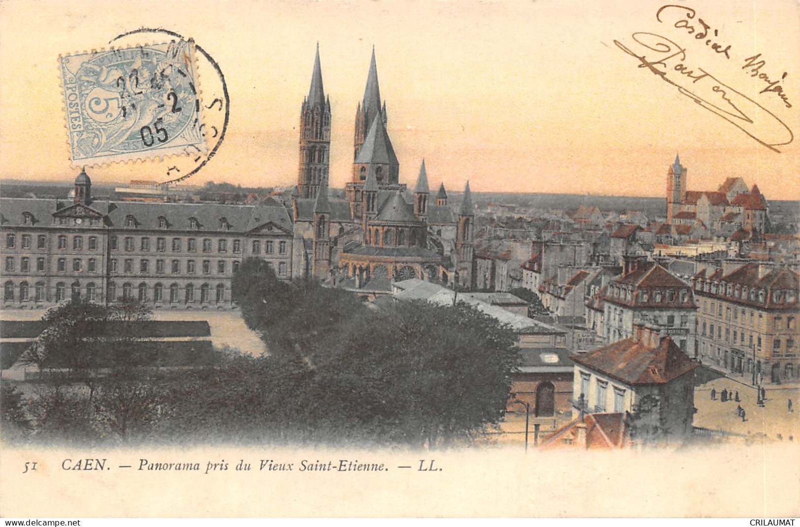 14-CAEN-PANORAMA PRIS DU VIEUX SAINT ETIENNE-N T6018-E/0225 - Caen