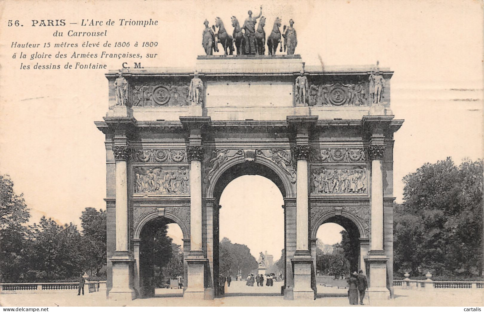 75-PARIS L ARC DE TRIOMPHE DU CARROUSEL-N°4156-E/0209 - Arc De Triomphe
