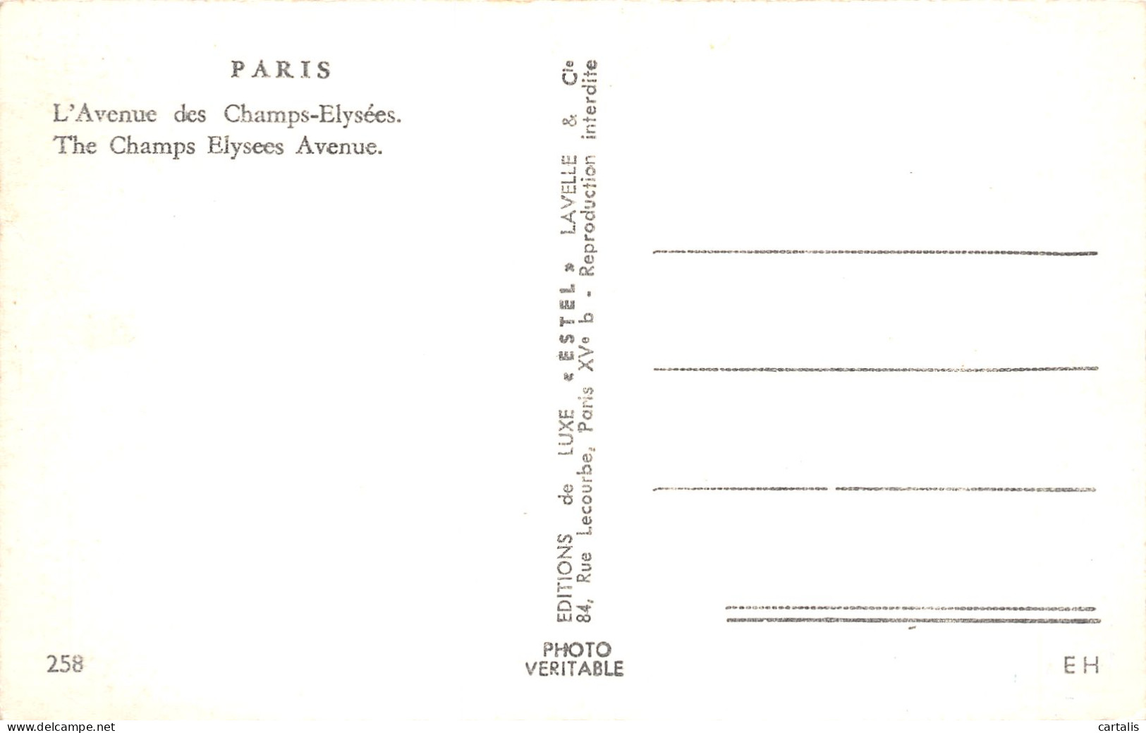 75-PARIS L AVENUE DES CHAMPS ELYSEES-N°4156-E/0191 - Champs-Elysées
