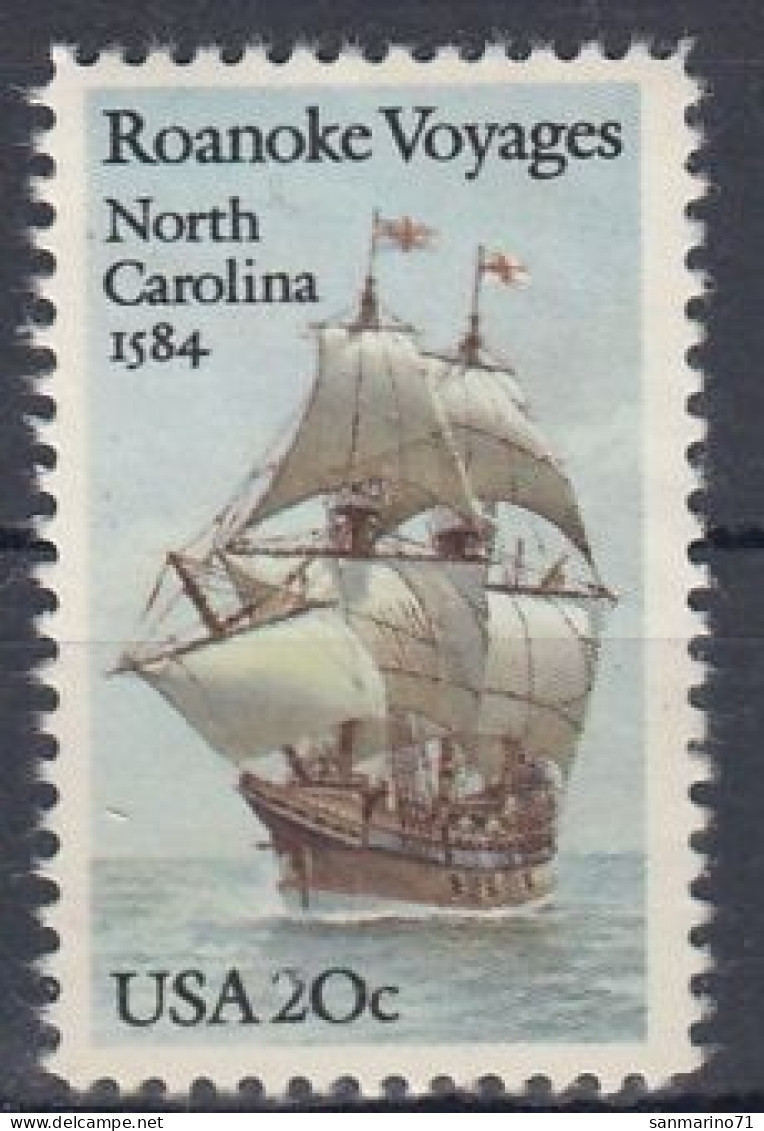 UNITED STATES 1702,unused,hinged (*) Ships - Unused Stamps