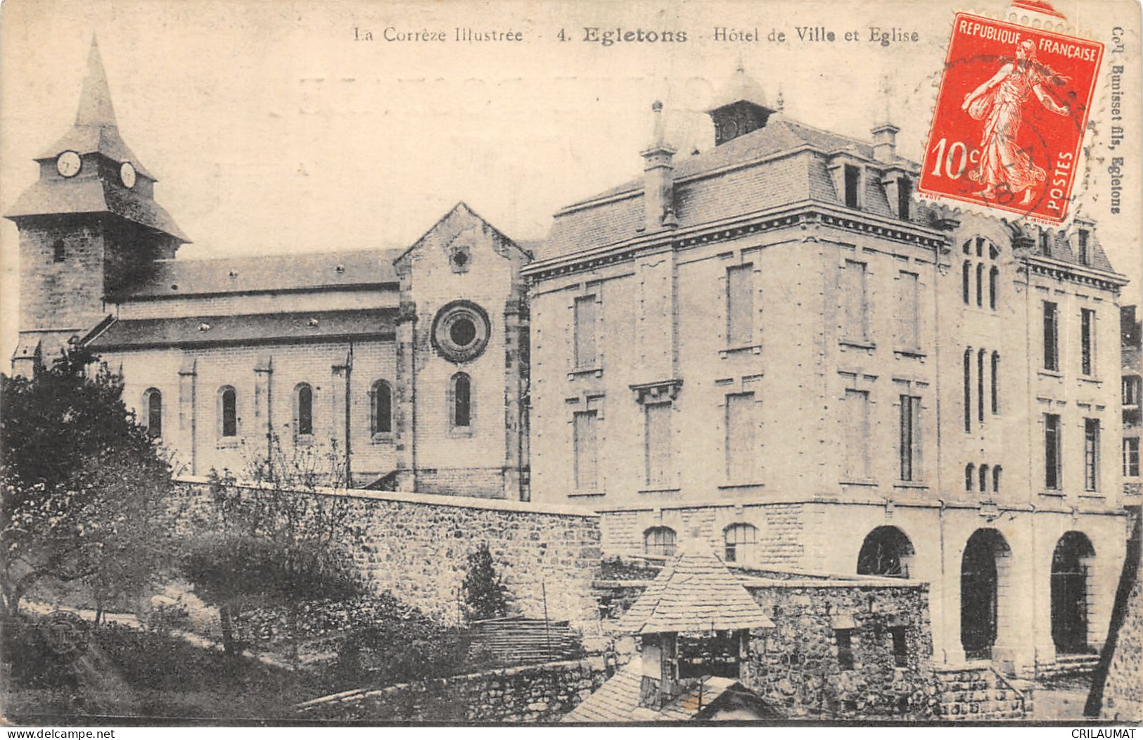 19-EGLETONS-HOTEL DE VILLE ET EGLISE-N T6019-D/0209 - Egletons