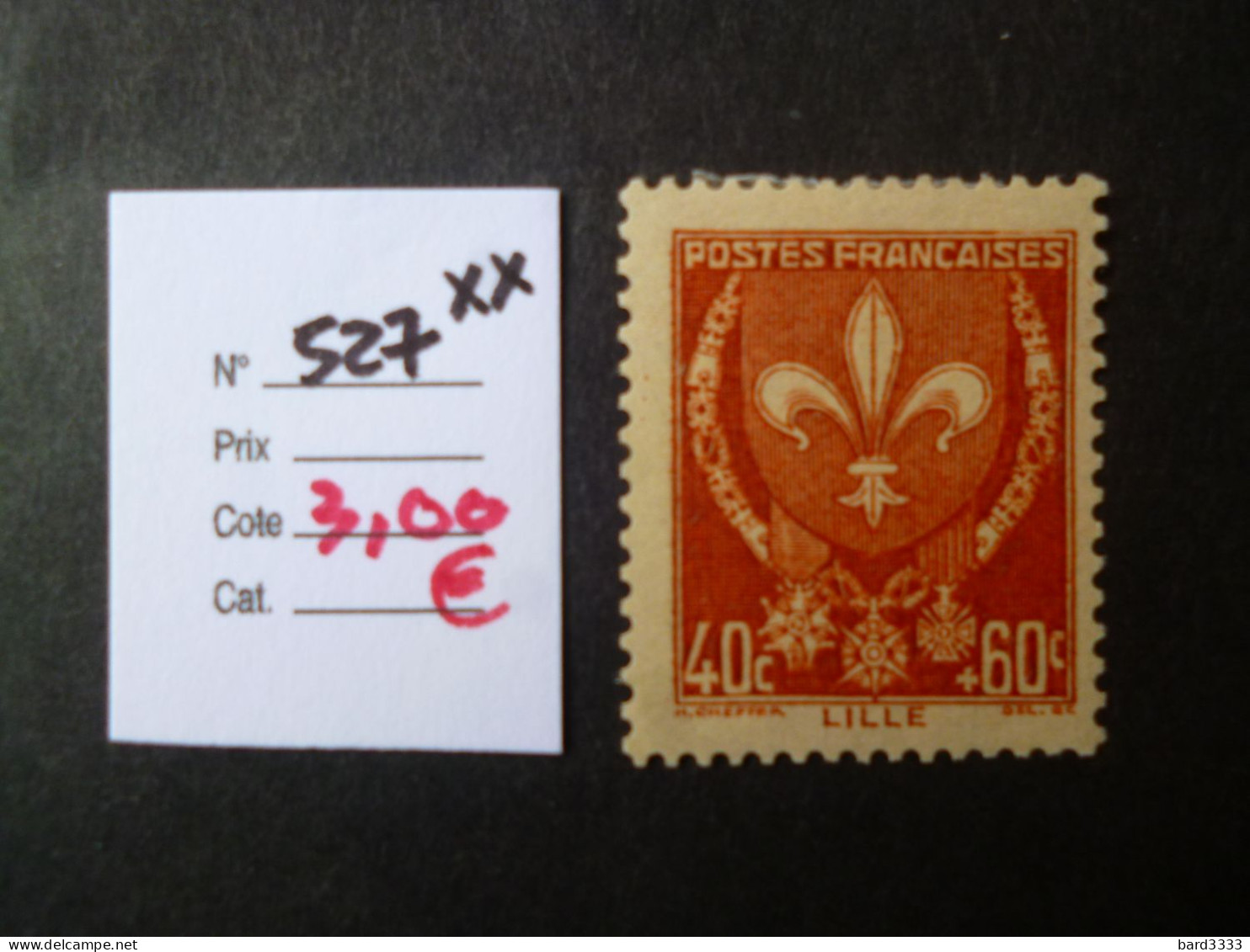 Timbre France Neuf ** 1941  N° 527 Cote 3,00 € - Neufs