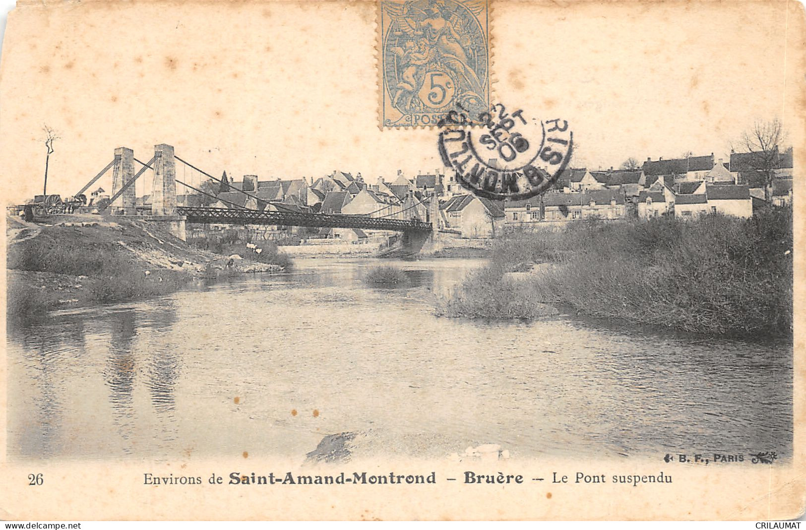 18-SAINT AMAND MONTROND-BRUERE LE PONT SUSPENDU-N T6019-C/0133 - Saint-Amand-Montrond