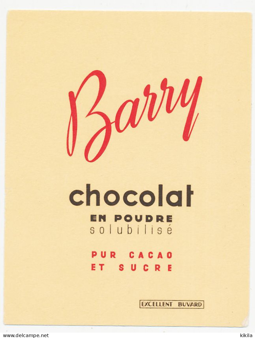 Buvard 10.4 X 13.4 Chocolat BARRY En Poudre Solubilisé  (jaune Sombre) - Chocolade En Cacao