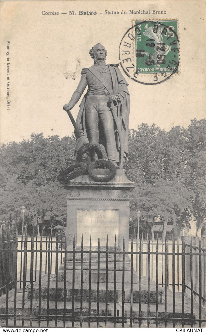 19-BRIVE LA GAILLARDE-STATUE DU MARECHAL BRUNE-N T6019-F/0211 - Brive La Gaillarde