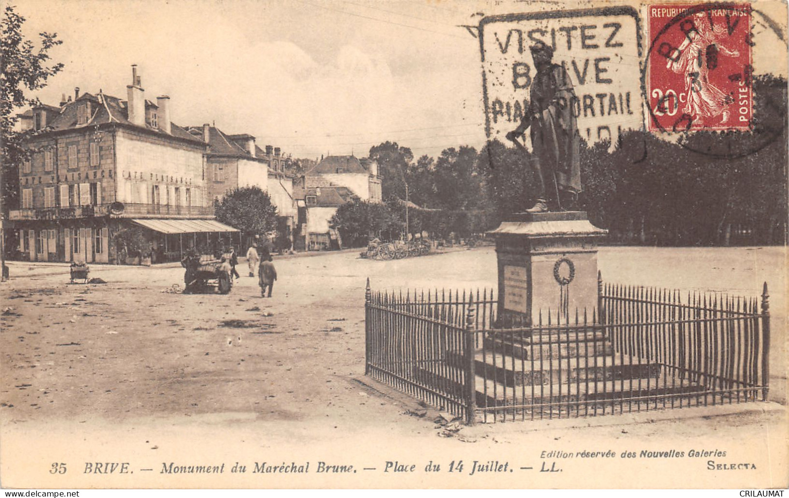 19-BRIVE LA GAILLARDE-MONUMENT DU MARECHAL BRUNE-N T6019-F/0183 - Brive La Gaillarde