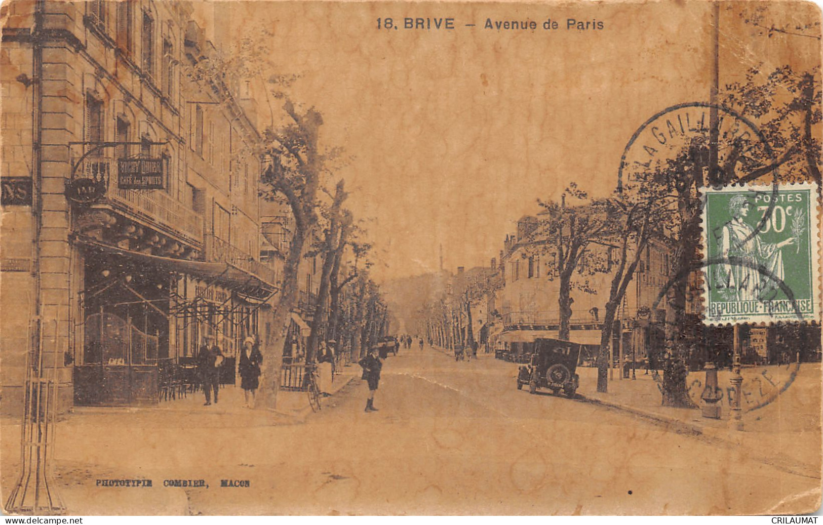 19-BRIVE LA GAILLARDE-AVENUE DE PARIS-ANIMEE-N T6019-F/0115 - Brive La Gaillarde