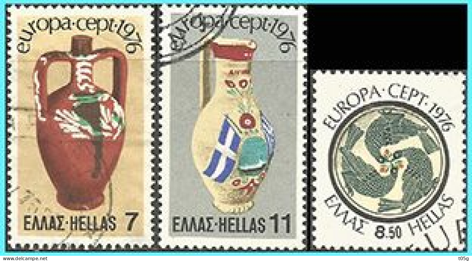 GREECE- GRECE - HELLAS 1976: EUROPA  Compl. Set Used - Usados