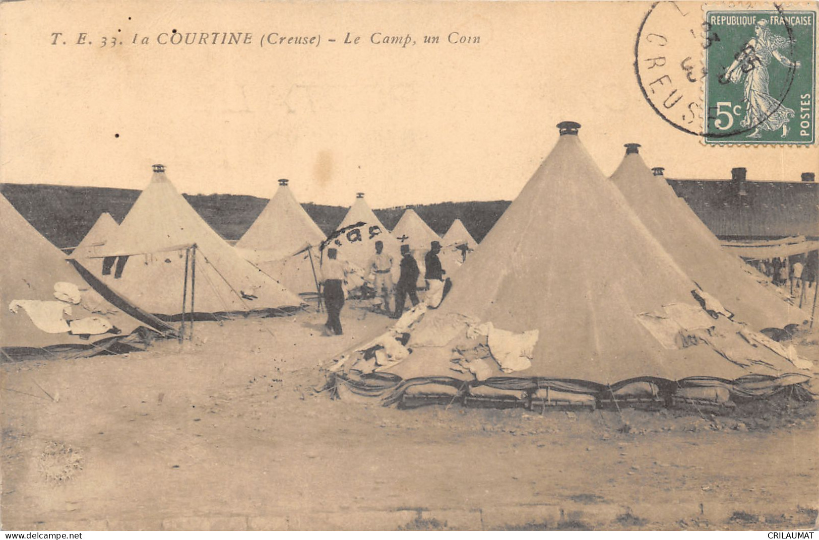 23-LA COURTINE-LE CAMP-SOLDATS DANS LEURS TENTES-N T6020-B/0081 - La Courtine