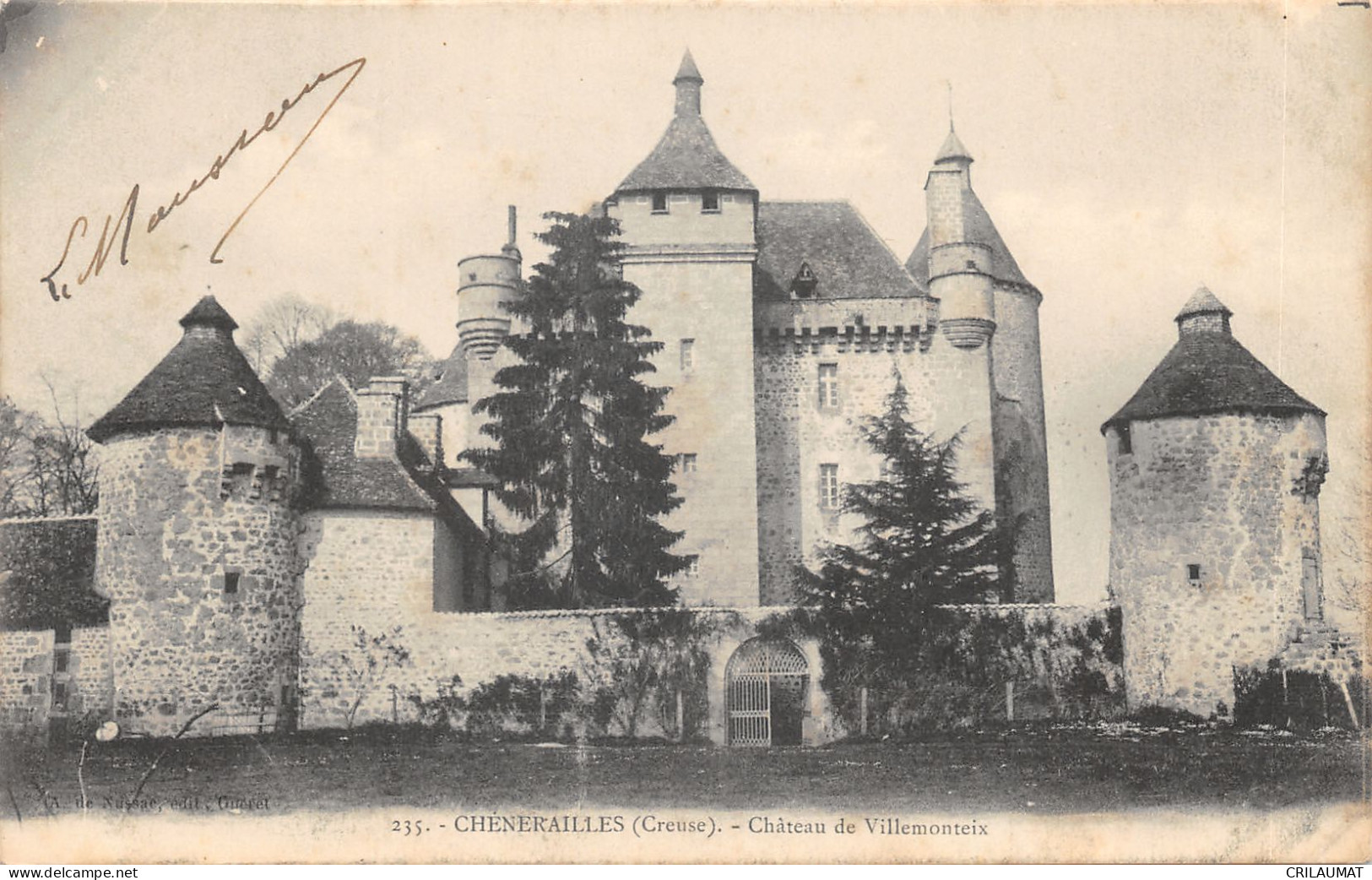 23-CHENERAILLES-CHÂTEAU DE VILLEMONTEIX-N T6020-A/0343 - Chenerailles