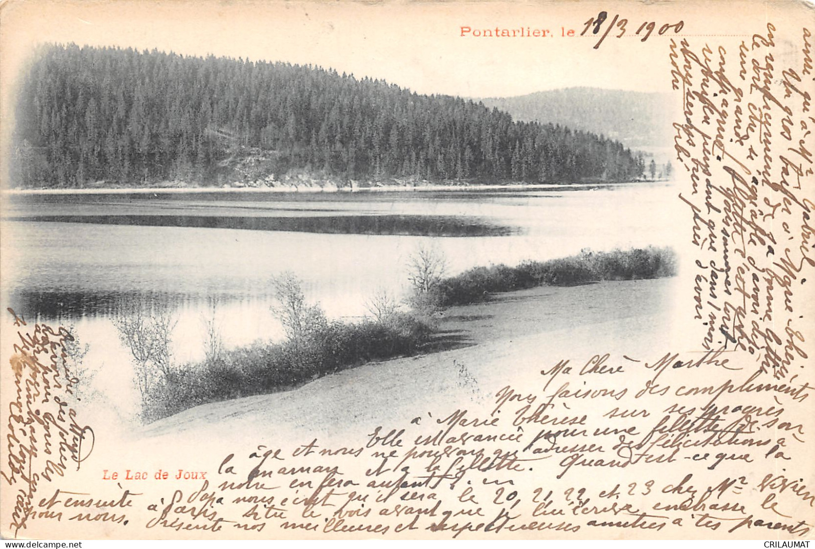 25-PONTARLIER-LAC DE JOUX-N T6020-E/0279 - Pontarlier