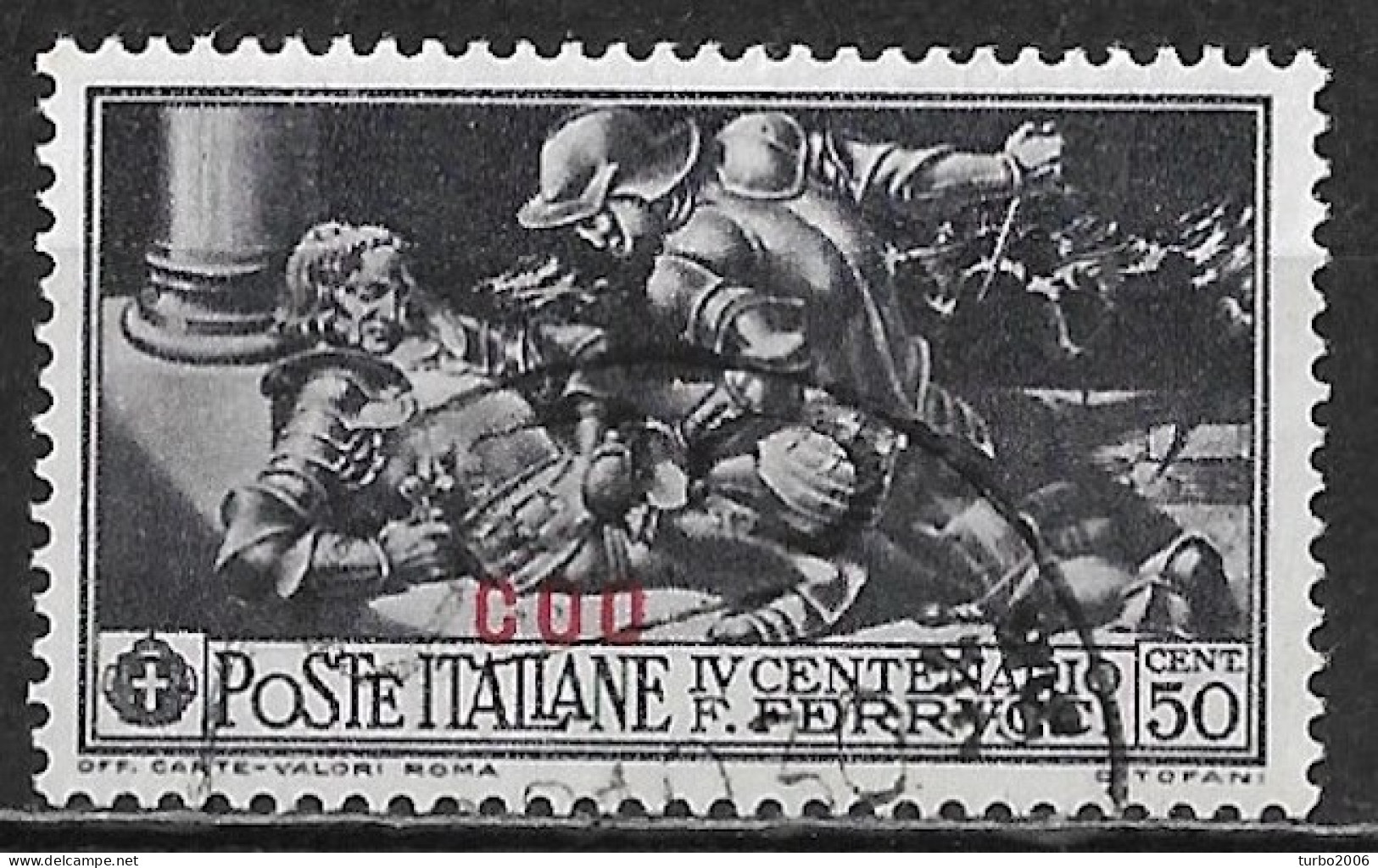 DODECANESE 1930 Stamp Of Italy Ferrucci Set With Overprint COS 50 C Black Vl. 14 - Dodecanese