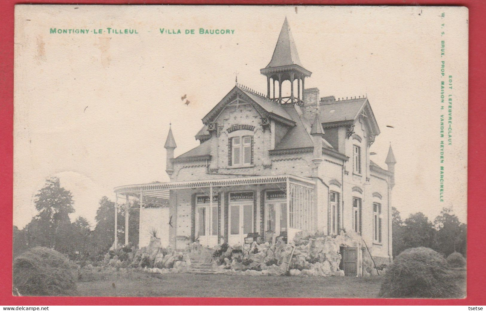 Montigny-le-Tilleul - Villa De Baucory -1906 ( Voir Verso ) - Montigny-le-Tilleul