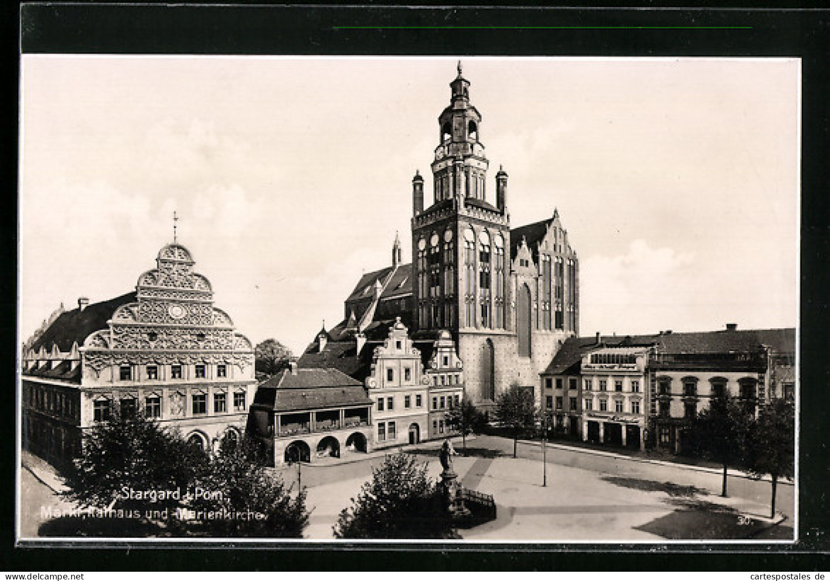 AK Stargard I. Pom, Markt, Rathaus Und Marienkirche  - Pommern