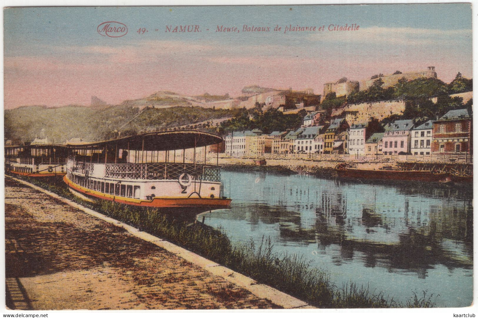 49. - Namur - Meuse, Bateaux De Plaisance Et Citadelle  - (Belgique/België) - 1926 - (Marco) - Namen