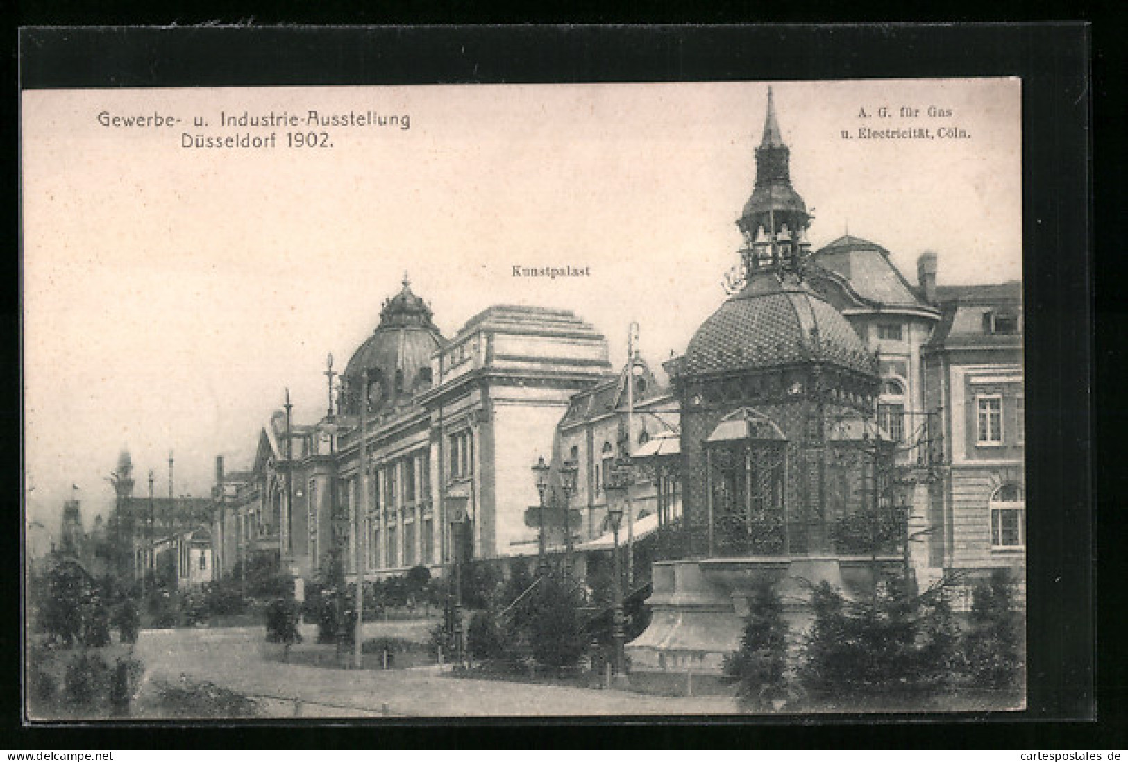 AK Düsseldorf, Gewerbe- Und Industrie-Ausstellung 1902, AG Für Gas Und Electricität Köln & Kunstpalast  - Esposizioni