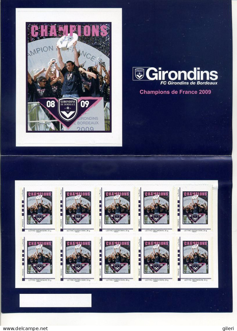 Girondins Fc Girondix De Bordeaux Champoins De France 2009  Plié - Collectors