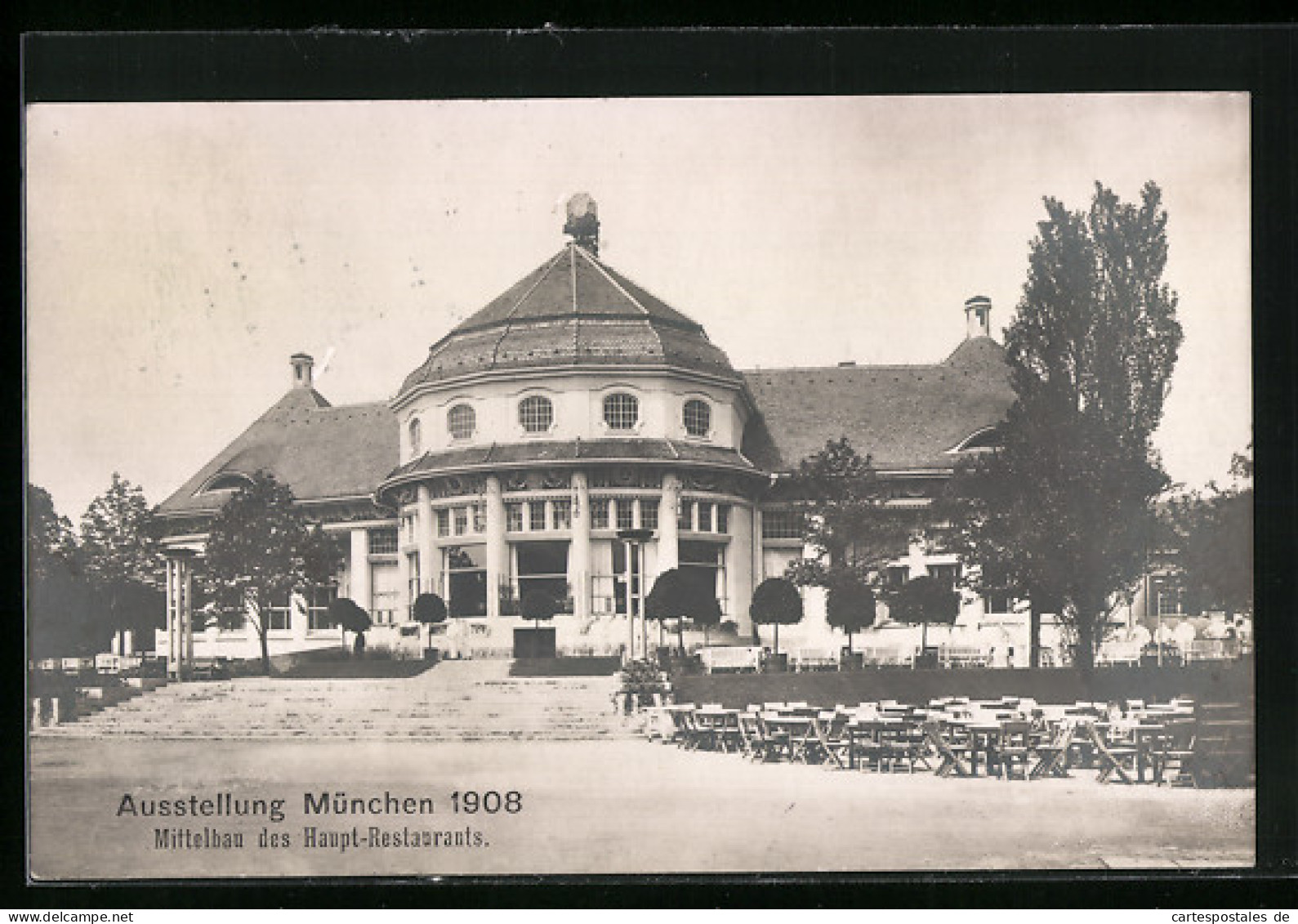 AK München, Ausstellung 1908, Mittelbau Des Haupt-Restaurants  - Expositions