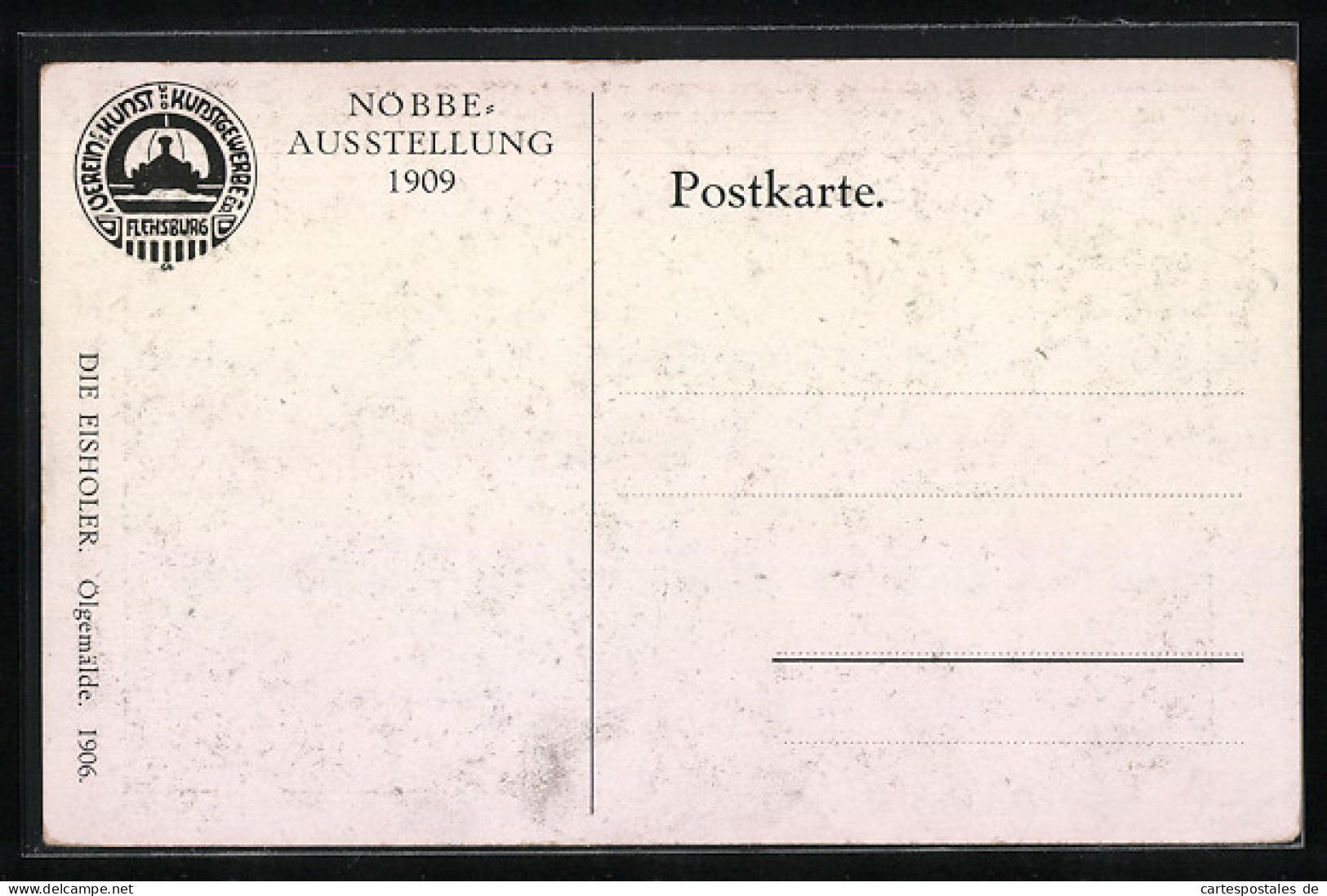 AK Flensburg, Nöbbe-Ausstellung 1909, Eisholer  - Expositions