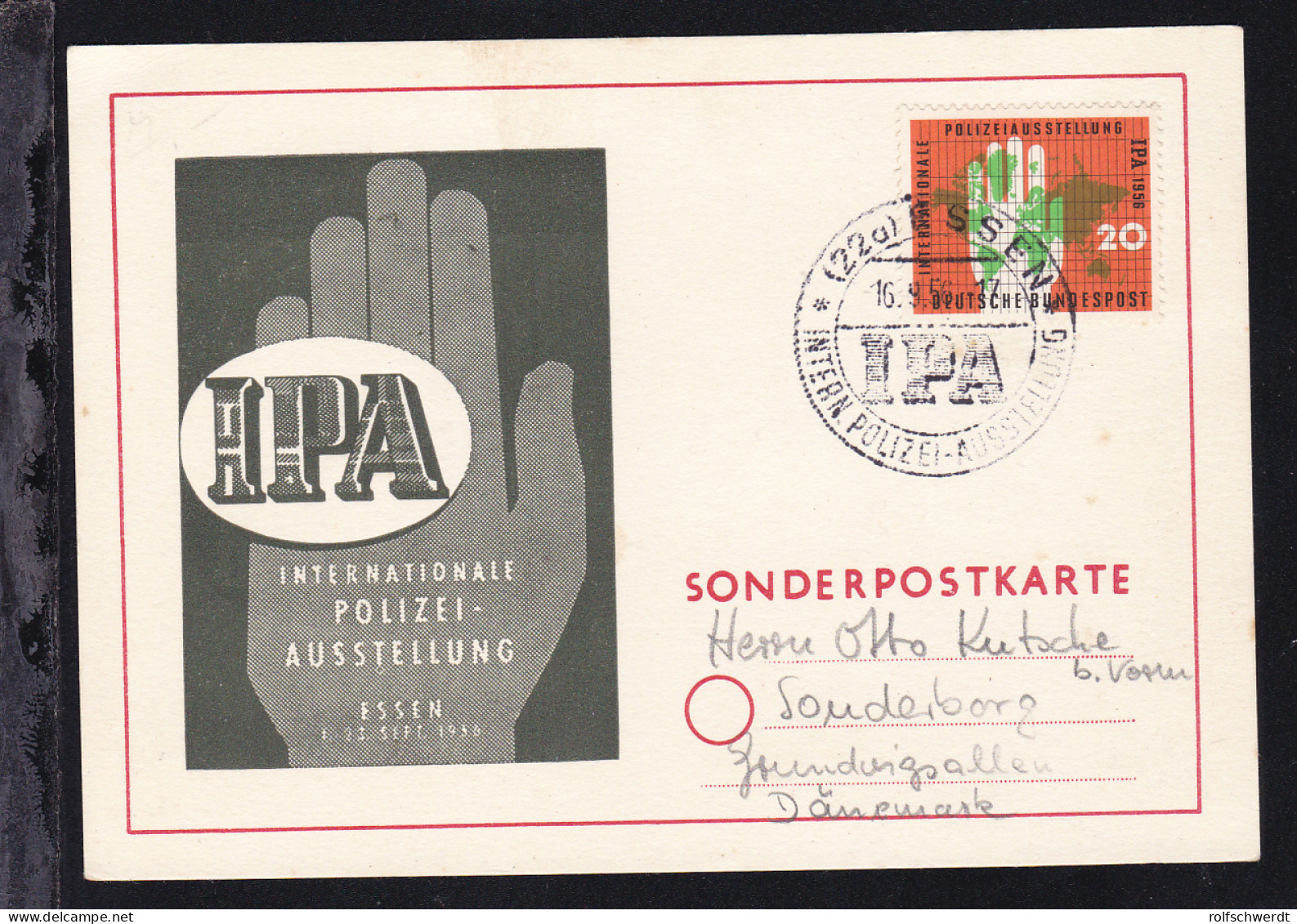 Internationale Polizeiausstellung Essen Auf Sonderpostkarte Mit Sonderstempel  - Other & Unclassified