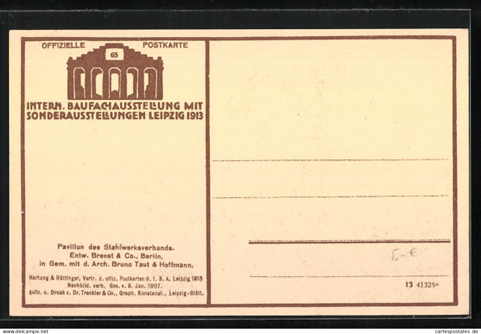 AK Leipzig, Internationale Bauchfachausstellung 1913 - Pavillon Des Stahlwerksverbands  - Exhibitions