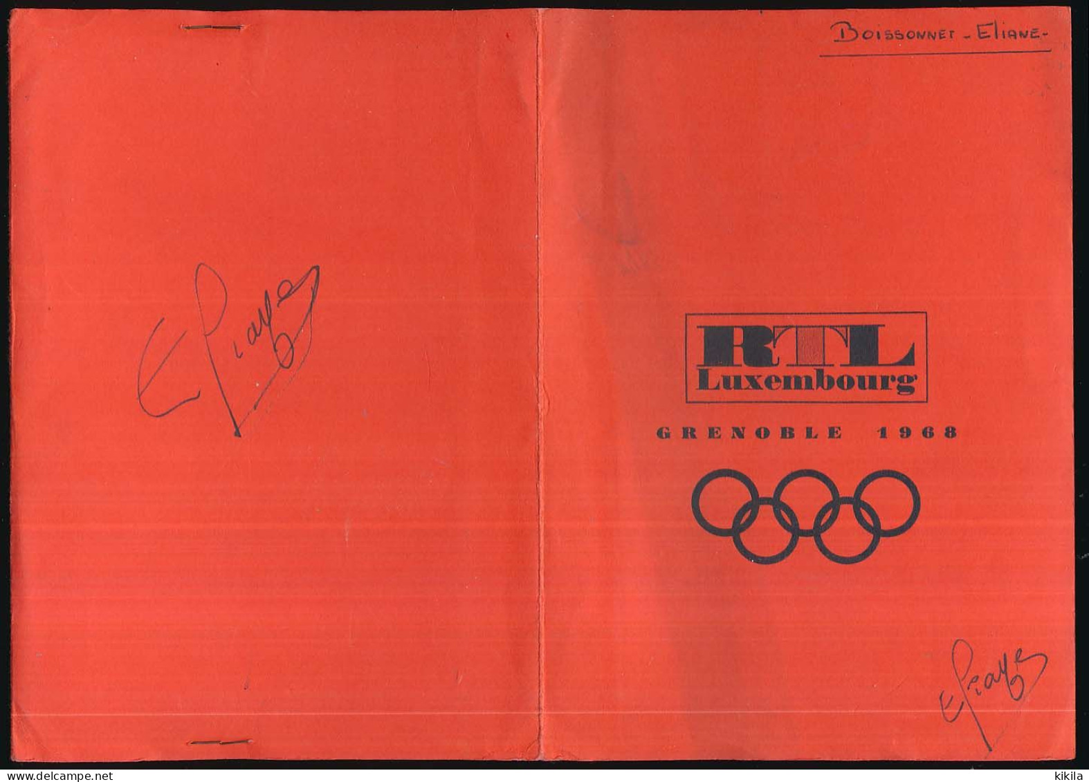 Pochette De 5 Photos Des Animateurs De RTL Luxembourg Pendant Les  X° Jeux Olympiques D'Hiver De GRENOBLE 1968 - Other & Unclassified