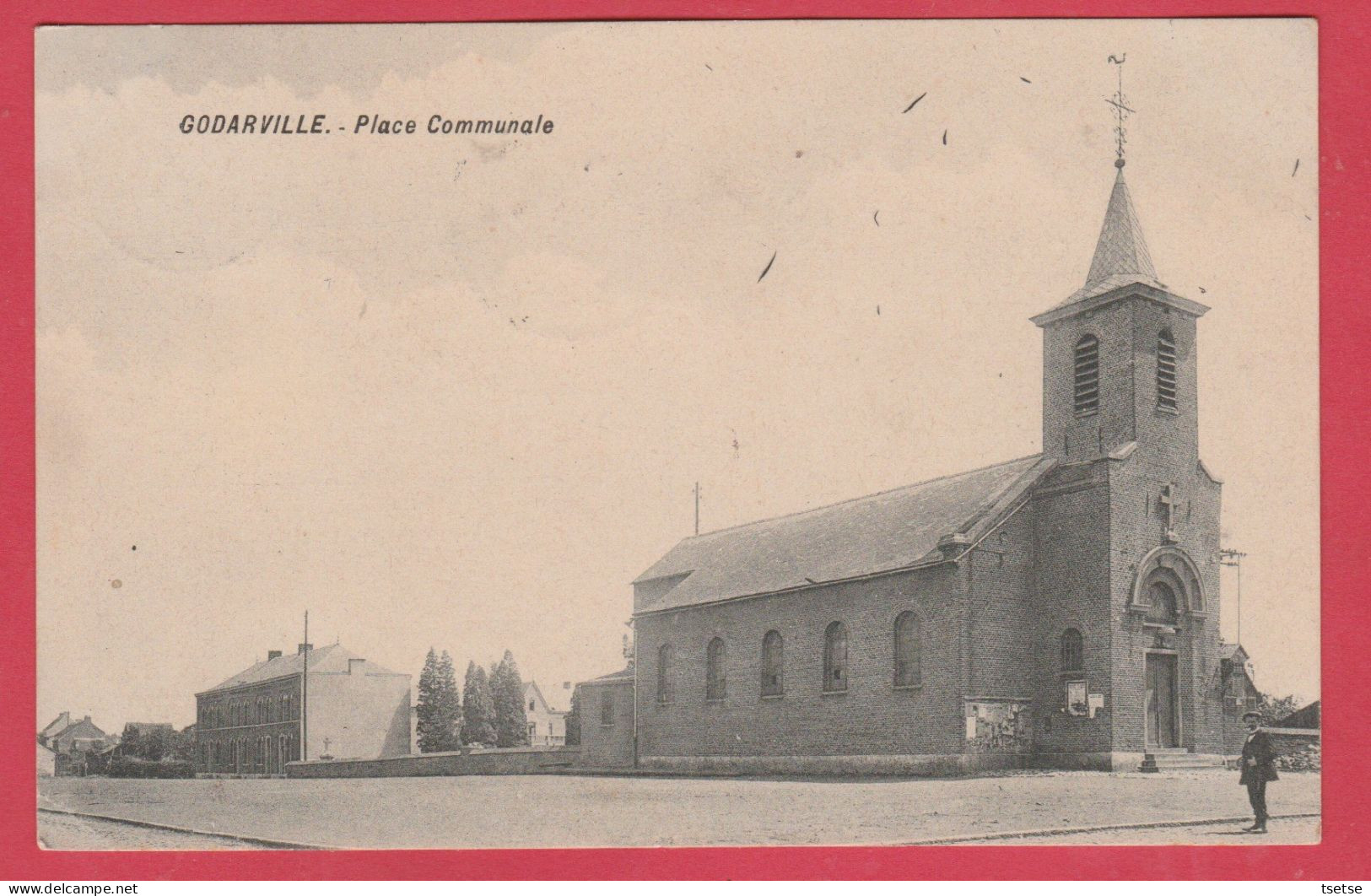 Godarville - Place Communale - 1913 ( Voir Verso ) - Chapelle-lez-Herlaimont