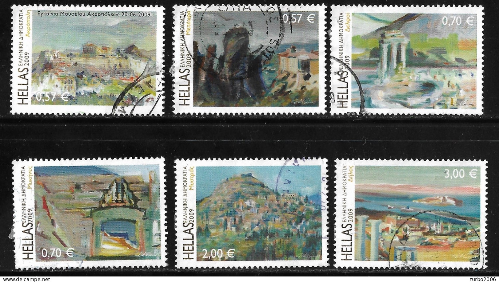 GREECE 2009 Greek Monuments Complete Used Set Hellas 2564 / 2569 - Used Stamps