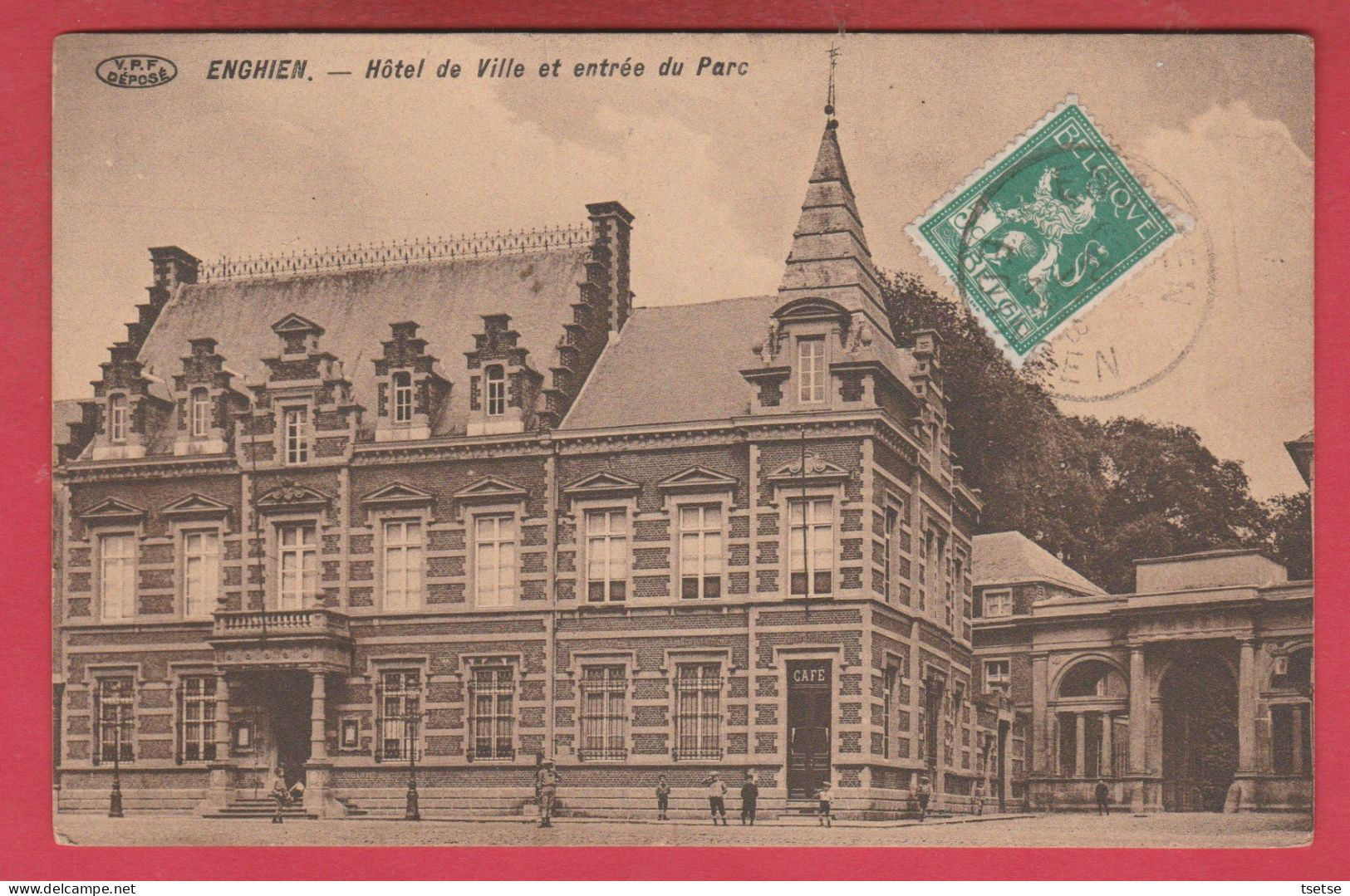 Enghien - Hôtel De Ville En Entrée Du Parc - 1913 ( Voir Verso ) - Edingen