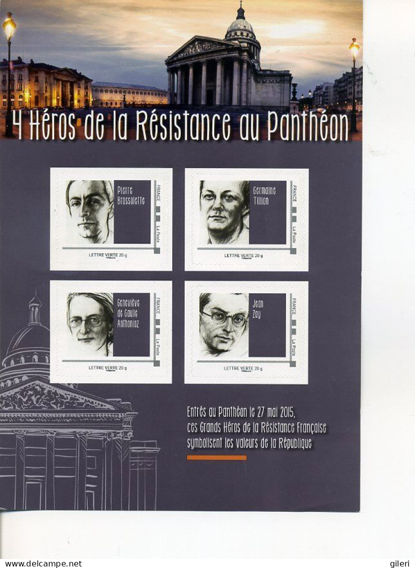 4 Héros De La Résistance Au Panthéon - Collectors