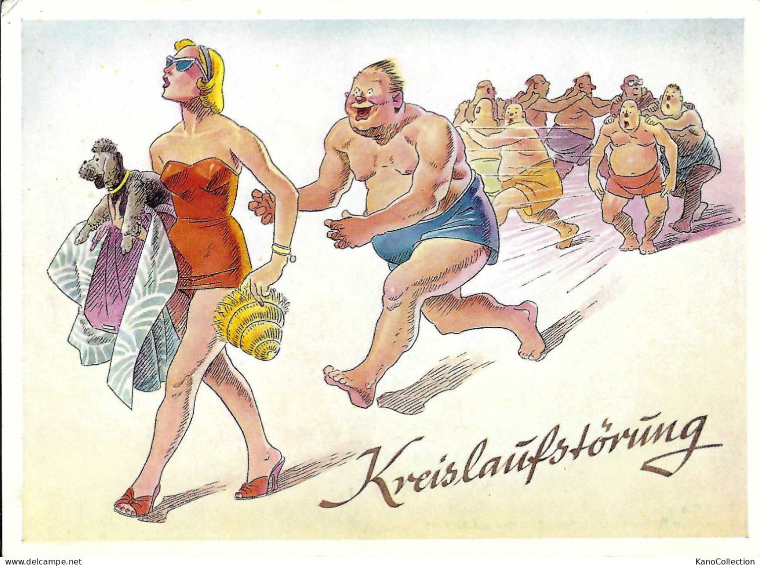 „Kreislaufstörung!“, Humorkarte August Lengauer München, Nicht Gelaufen - Humor