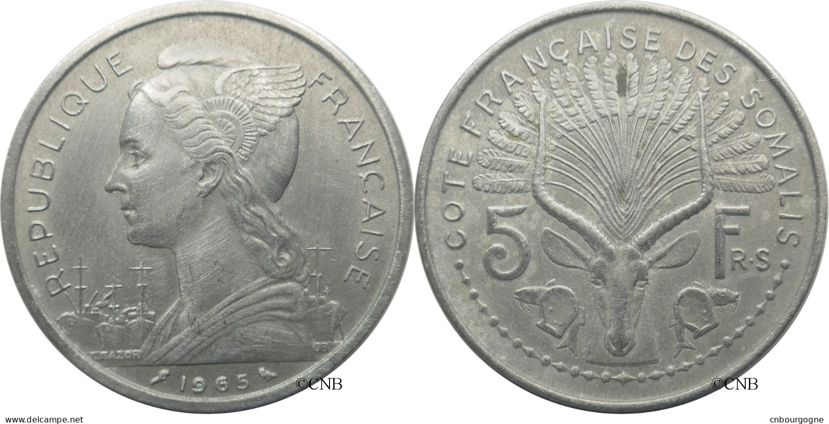 Côte Française Des Somalis - Colonie Française - 5 Francs 1965 - TTB/XF45 - Mon5989 - Frans-Somaliland