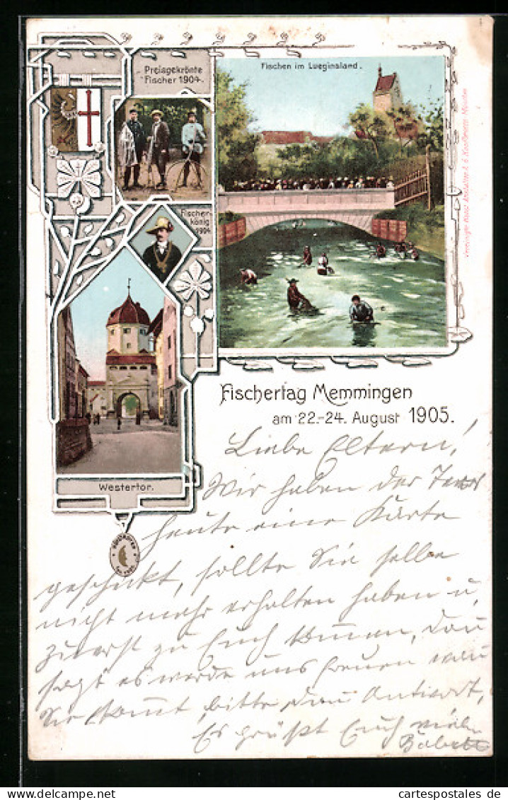 AK Memmingen, Fischertag, Fischen Im Lueginsland 1905  - Memmingen