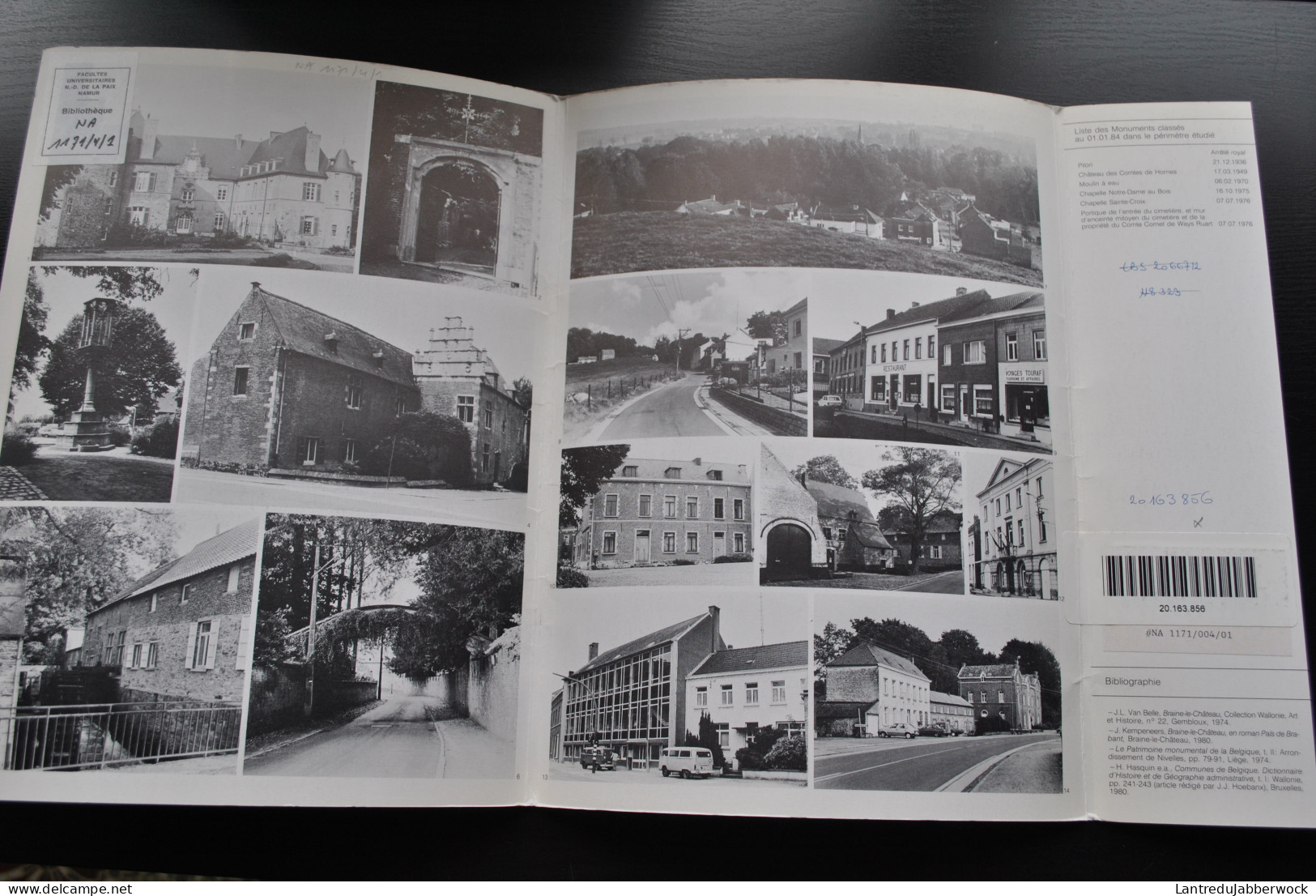 BRAINE LE CHATEAU Atlas Du Patrimoine Architectural Des Centres Anciens Protégés Régionalisme Monuments Classés  - Belgique