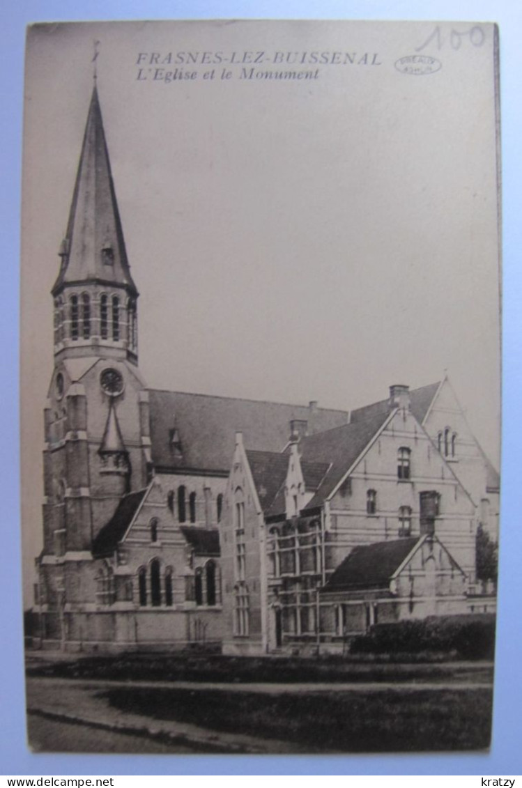 BELGIQUE - HAINAUT - FRASNES-LEZ-BUISSENAL - L'Eglise Et Le Monument - Frasnes-lez-Anvaing