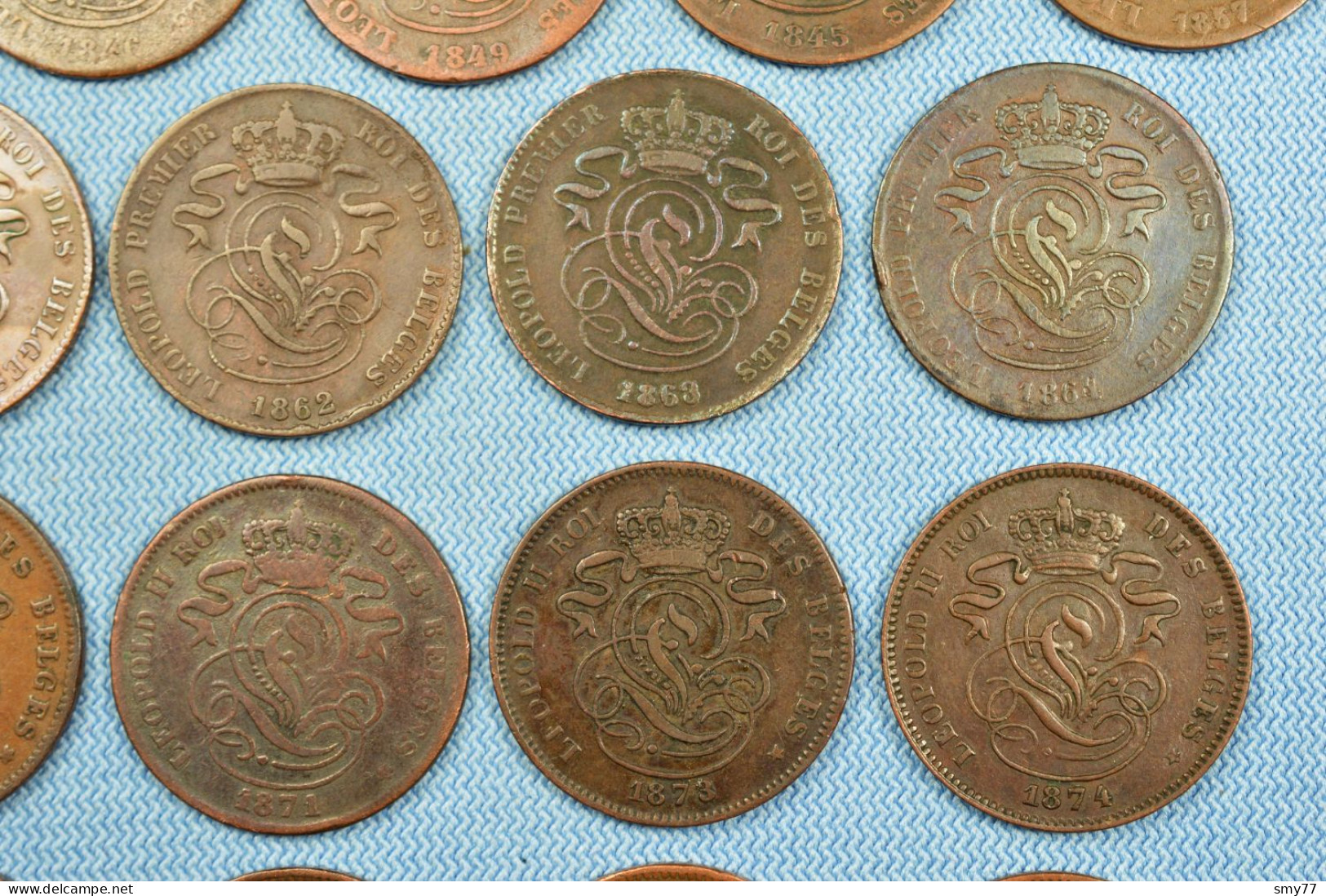 Belgique / Belgium • 21x • 2 centimes • ≥ 1835 • All different • some scarcer dates, overdates or high grades • [24-623]