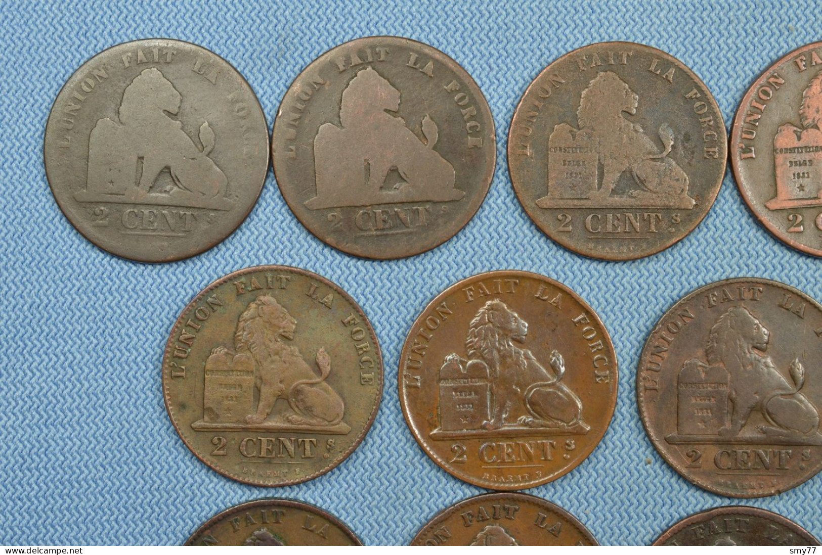 Belgique / Belgium • 21x • 2 centimes • ≥ 1835 • All different • some scarcer dates, overdates or high grades • [24-623]