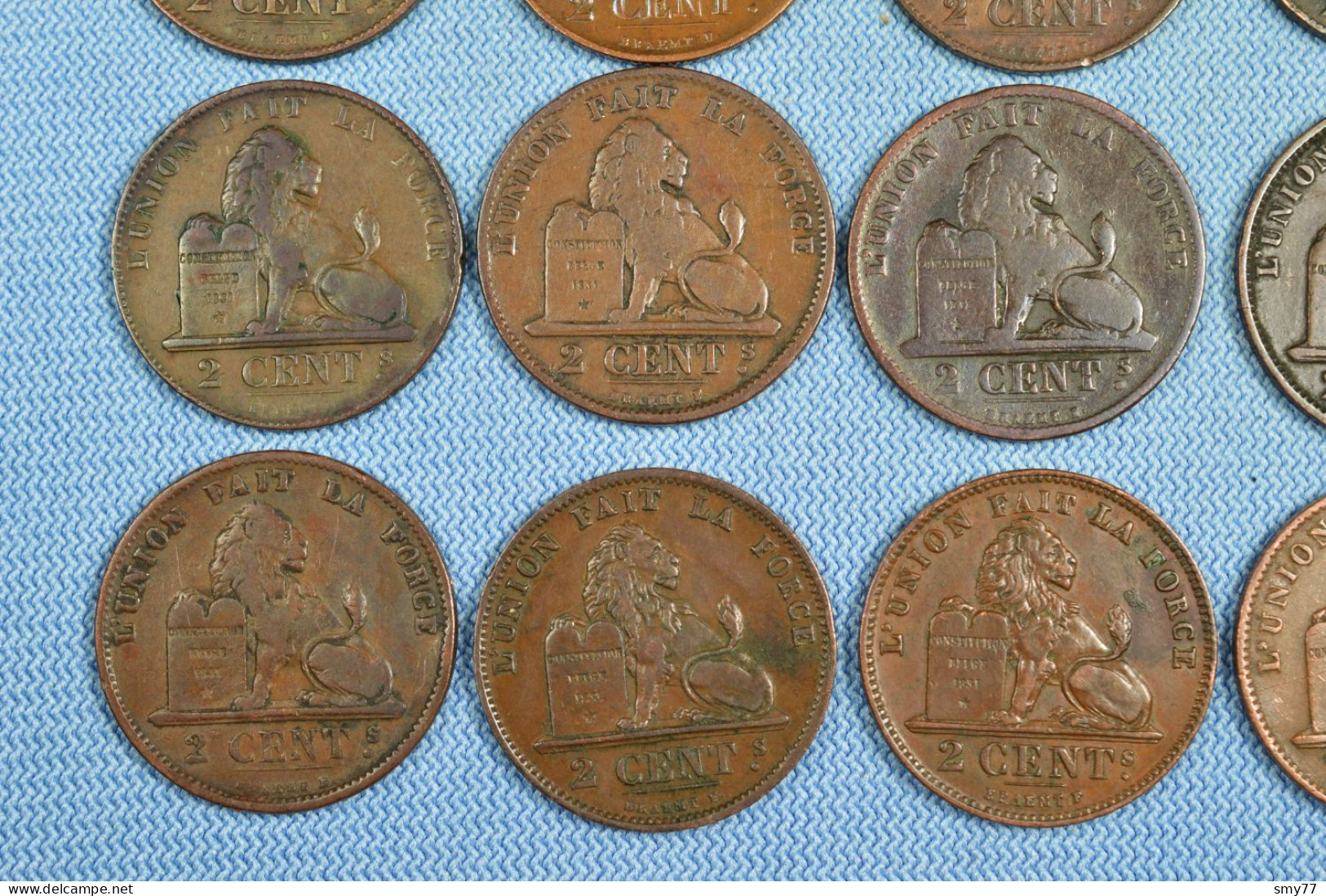 Belgique / Belgium • 21x • 2 centimes • ≥ 1835 • All different • some scarcer dates, overdates or high grades • [24-623]