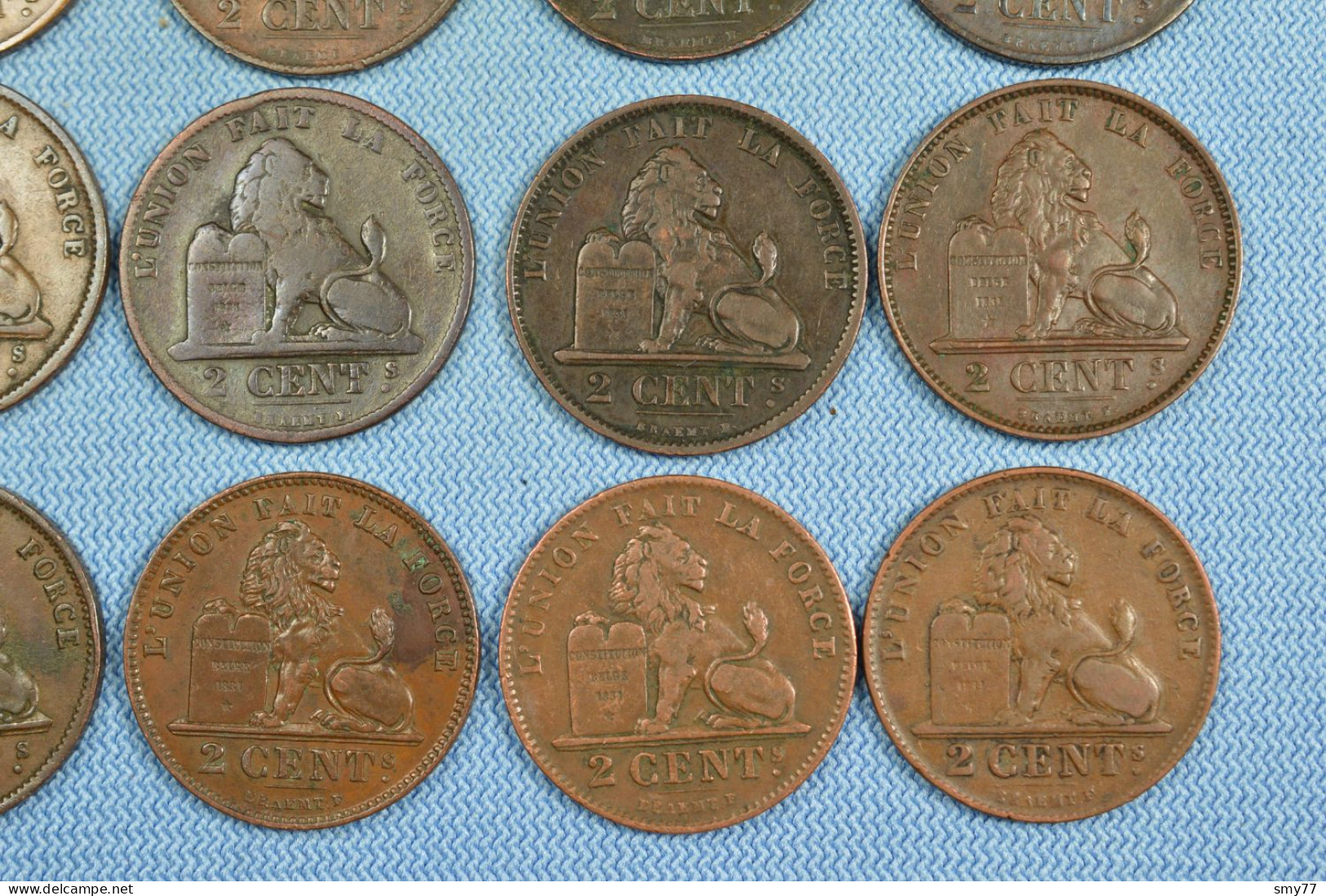 Belgique / Belgium • 21x • 2 centimes • ≥ 1835 • All different • some scarcer dates, overdates or high grades • [24-623]