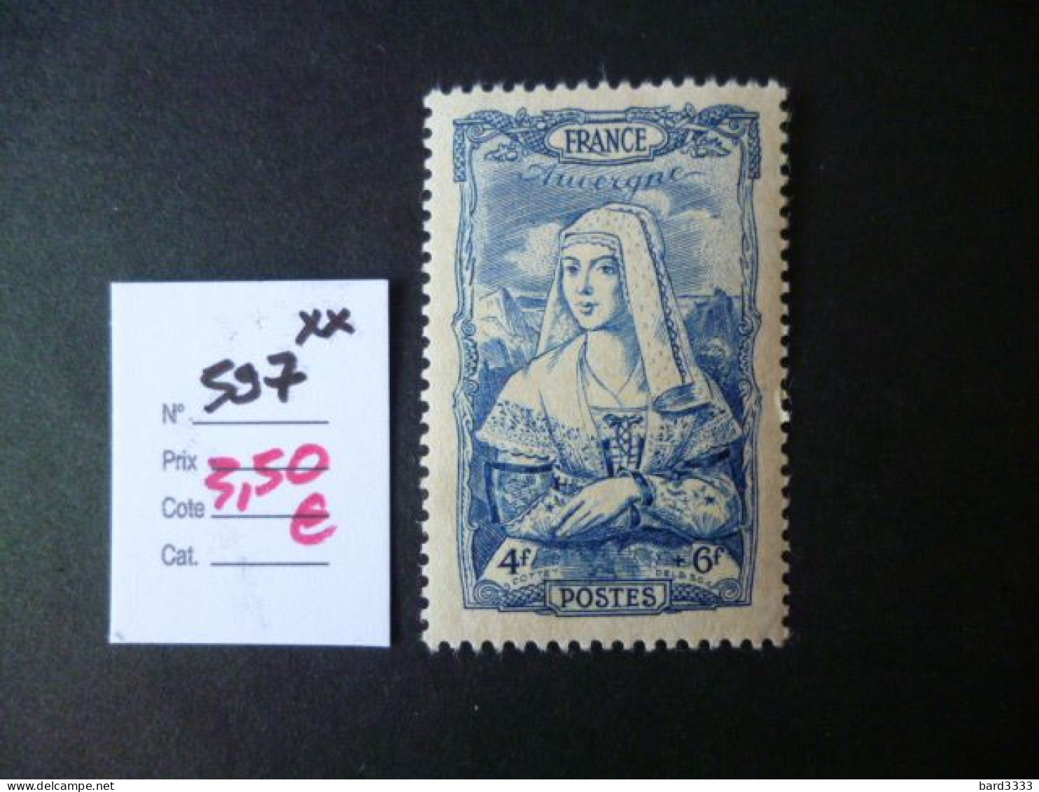 Timbre France Neuf ** 1942  N° 597 Cote 3 50 € - Nuovi