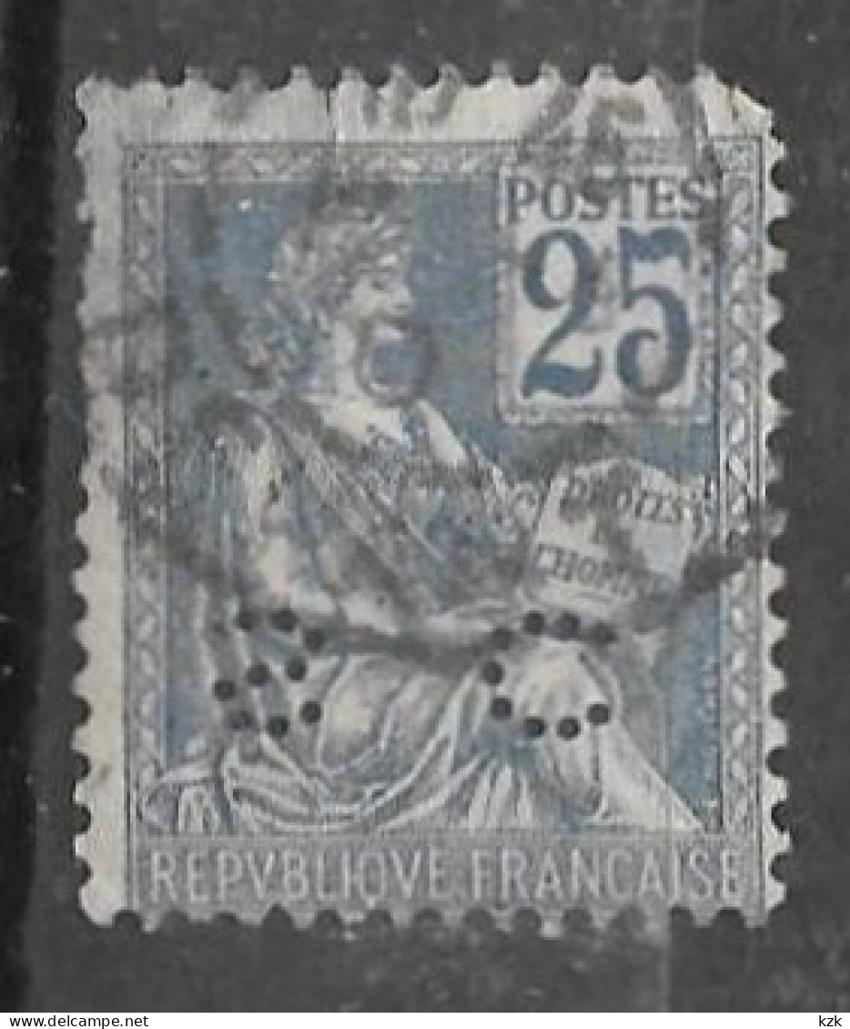 736	N°	127	Perforé	-	SC 23	-	SOCIETE CHIMIQUE DES USINES DU RHONE - Used Stamps